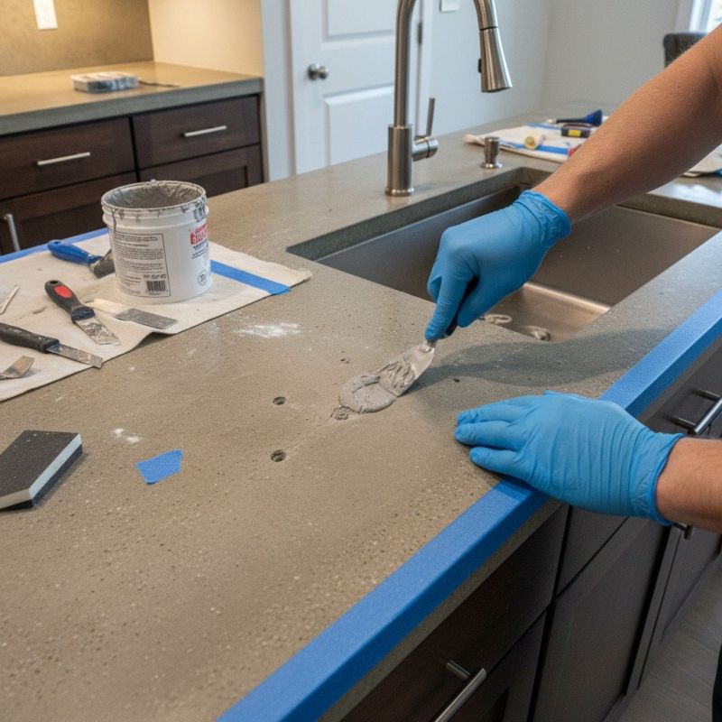 Concrete Countertop Installation